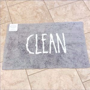 NWT Rae Dunn CLEAN Gray Bathmat